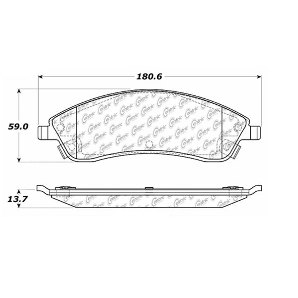 2005-2008 Cadillac STS Disc Brake Pad Set - Front (Centric)