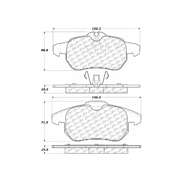 2006-2011 Saab 9-3 Disc Brake Pad Set - Front (Centric)