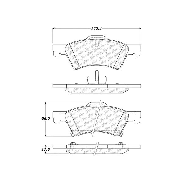2001-2007 Dodge Caravan Disc Brake Pad Set - Front (Centric)