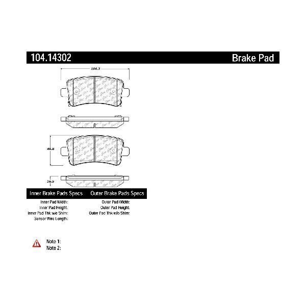 2016 Chevrolet Malibu Limited Disc Brake Pad Set - Rear (Centric)