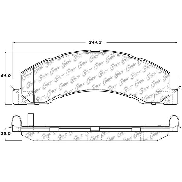 2011-2022 Ram 4500 Disc Brake Pad Set - Front or Rear (Centric)