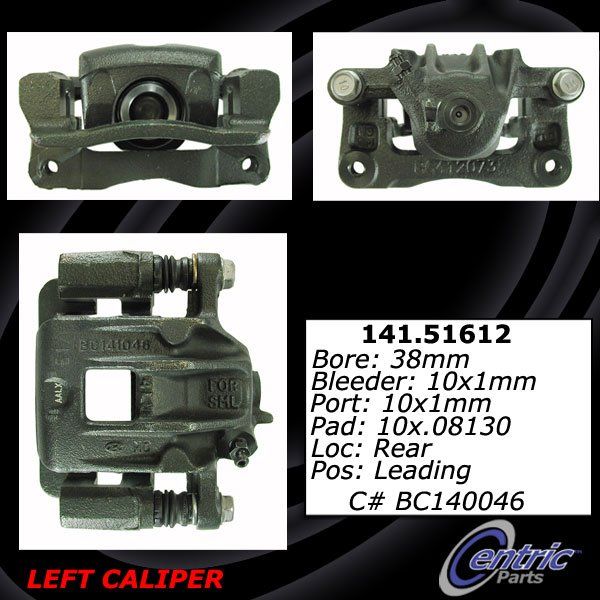 2001-2006 Hyundai Santa Fe Disc Brake Caliper - Rear Left (Centric)