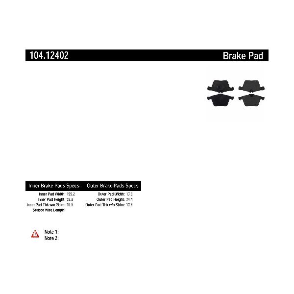 2006-2008 Jaguar S-Type Disc Brake Pad Set - Front (Centric)