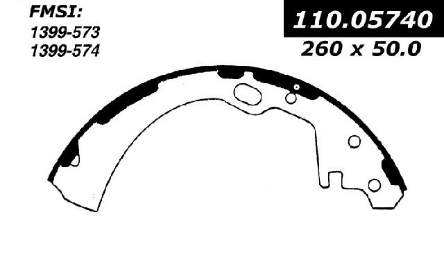 1987-1988 Nissan Van Drum Brake Shoe - Rear (Centric)