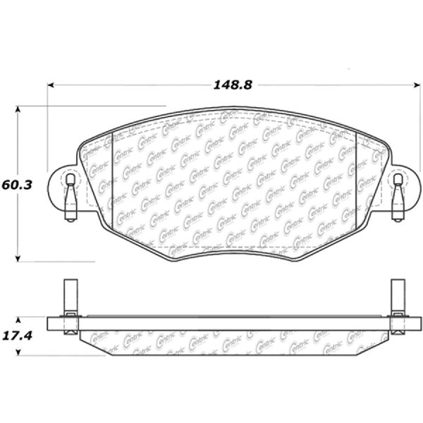 2001-2008 Jaguar X-Type Disc Brake Pad Set - Front (Centric)