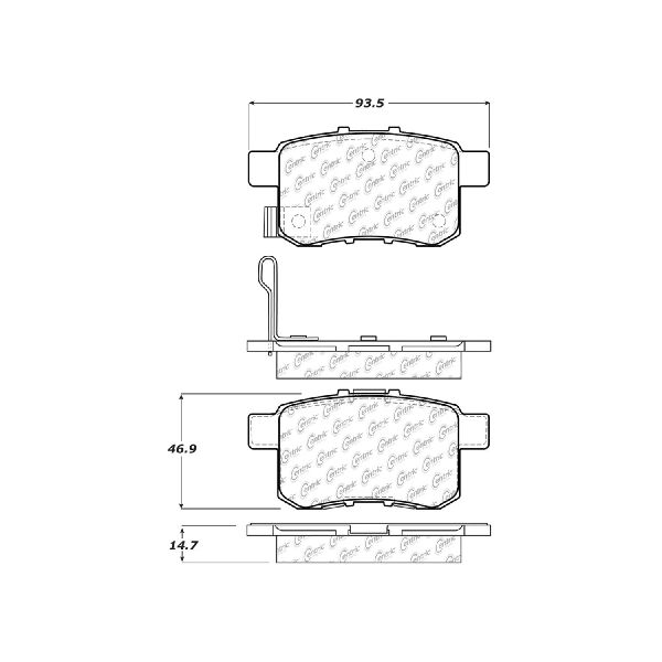 2009-2010 Acura TSX Disc Brake Pad Set - Rear (Centric)