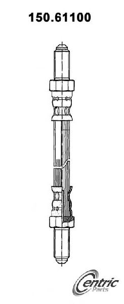 1979-1993 Saab 900 Brake Hydraulic Hose - Rear or Rear Upper (Centric)