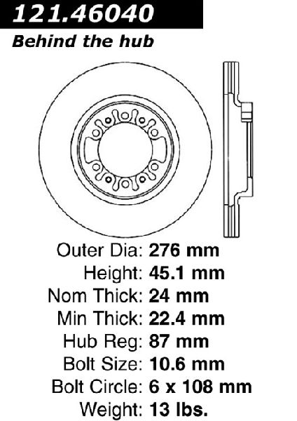 1993-1996 Mitsubishi Montero Disc Brake Rotor - Front (Centric)