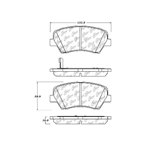 2012-2015 Hyundai Veloster Disc Brake Pad Set - Front (Centric)