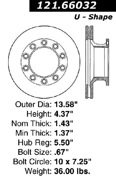 1994-2002 Chevrolet C3500hd Disc Brake Rotor - Rear (Centric)