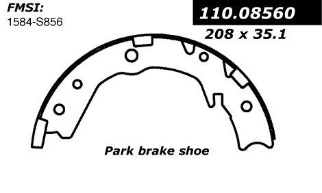 2005-2010 Honda Odyssey Parking Brake Shoe - Rear (Centric)