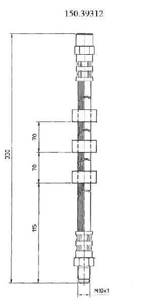 1997-1998 Volvo S90 Brake Hydraulic Hose - Rear (Centric)