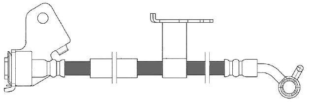 2009-2012 Ford Fusion Brake Hydraulic Hose - Front Left (Centric)