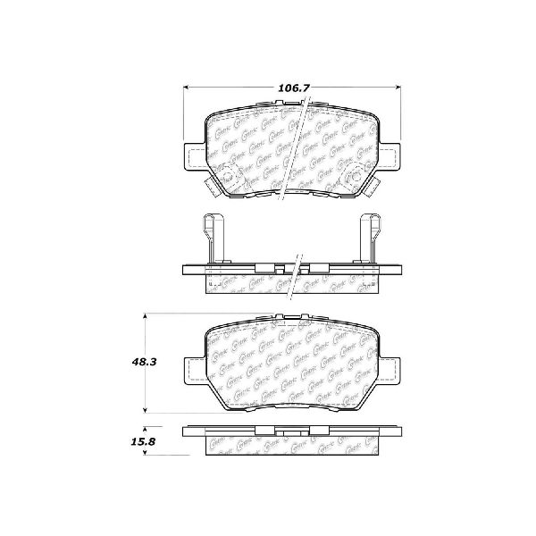 2005-2012 Acura RL Disc Brake Pad Set - Rear (Centric)