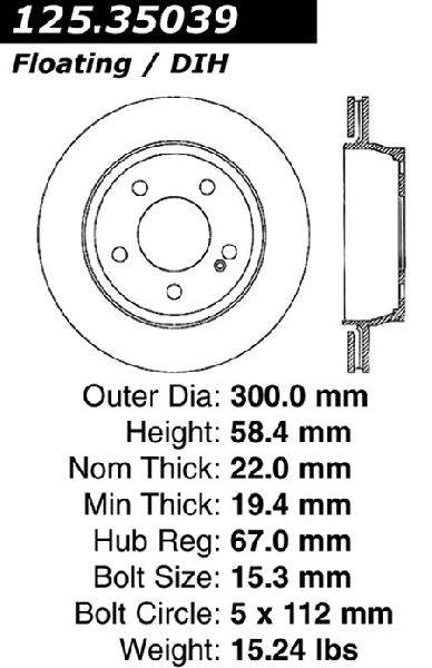 2000-2006 Mercedes-Benz S500 Disc Brake Rotor - Rear (Centric)