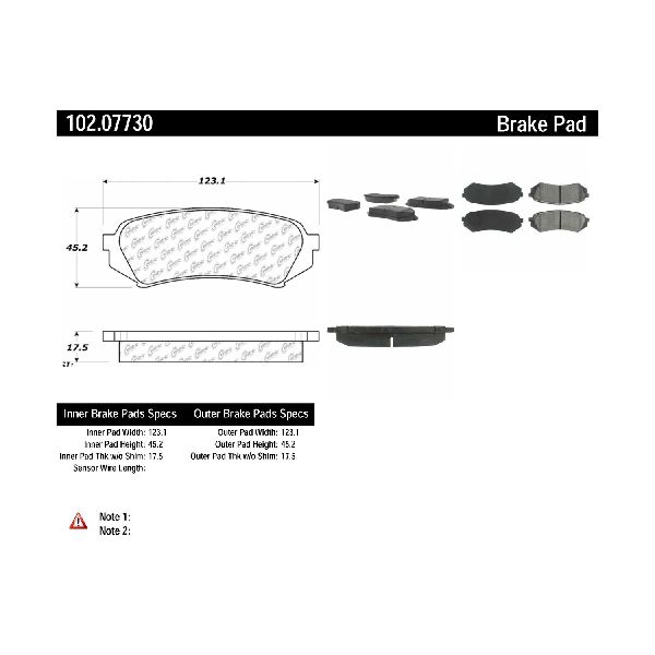 1998-2007 Toyota Land Cruiser Disc Brake Pad Set - Rear (Centric)