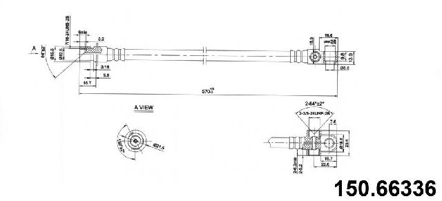1999-2004 GMC Sierra 2500 Brake Hydraulic Hose - Rear Upper (Centric)