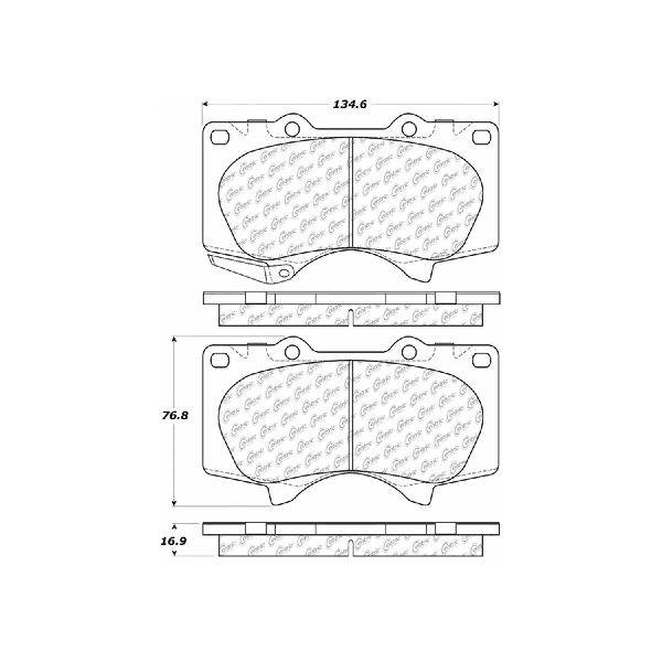 2001-2007 Toyota Sequoia Disc Brake Pad Set - Front (Centric)