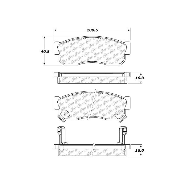 1982-1990 Nissan Sentra Disc Brake Pad Set - Front (Centric)