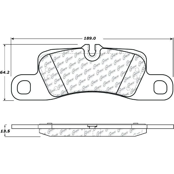 2009-2010 Porsche Cayenne Disc Brake Pad Set - Rear (Centric)