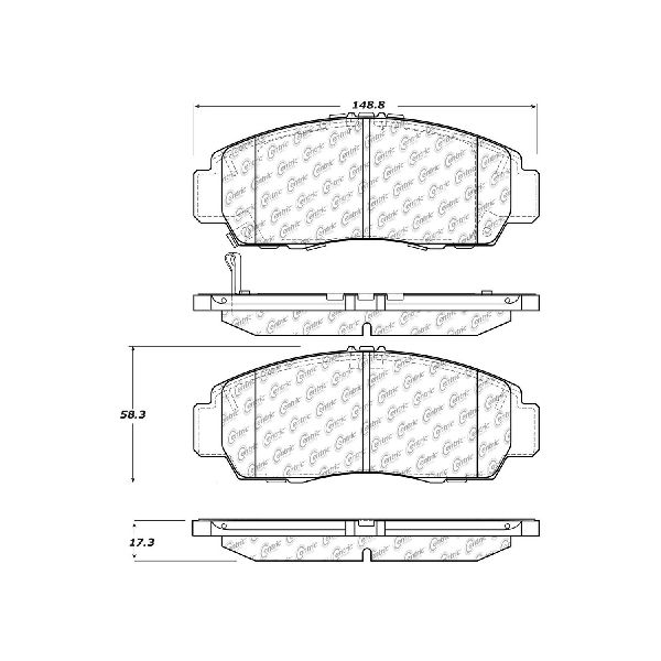 2011-2014 Acura TSX Disc Brake Pad Set - Front (Centric)