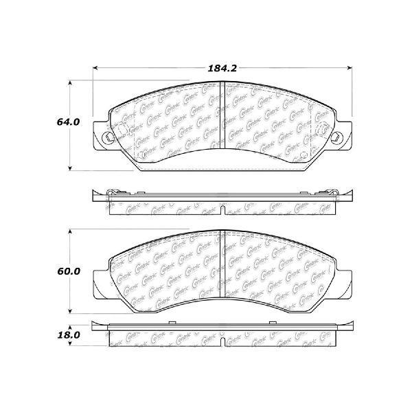 2007 Chevrolet Avalanche Disc Brake Pad Set - Front (Centric)