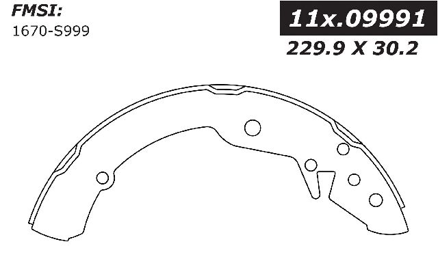 2010-2017 Volkswagen Saveiro Drum Brake Shoe - Rear (Centric)