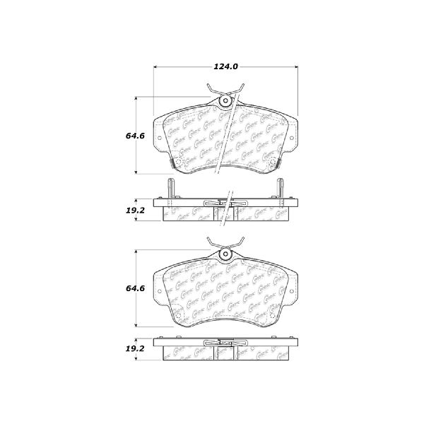 2001-2010 Chrysler PT Cruiser Disc Brake Pad Set - Front (Centric)