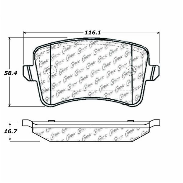 2009-2016 Audi A4 Disc Brake Pad Set - Rear (Centric)