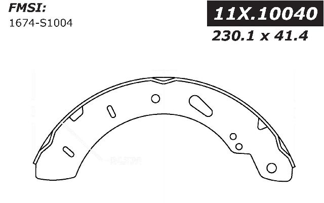 2012-2018 Ford Focus Drum Brake Shoe - Rear (Centric)