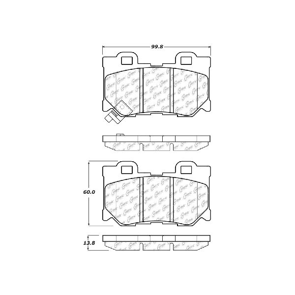 2014-2023 INFINITI Q50 Disc Brake Pad Set - Rear (Centric)