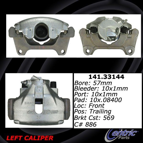 1998-2011 Audi A6 Disc Brake Caliper - Front Left (Centric)