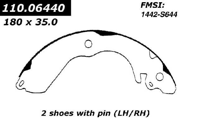 1991-1995 Dodge Colt Drum Brake Shoe - Rear (Centric)