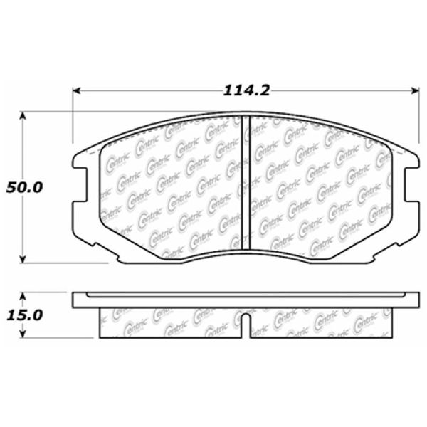 1991-1996 Eagle Summit Disc Brake Pad Set - Front (Centric)