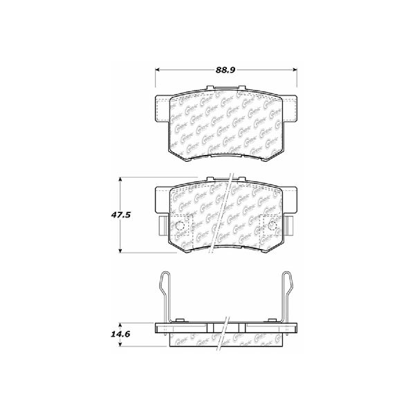 1995-1998 Honda Odyssey Disc Brake Pad Set - Rear (Centric)