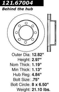 1975-1980 Dodge B300 Disc Brake Rotor - Front (Centric)