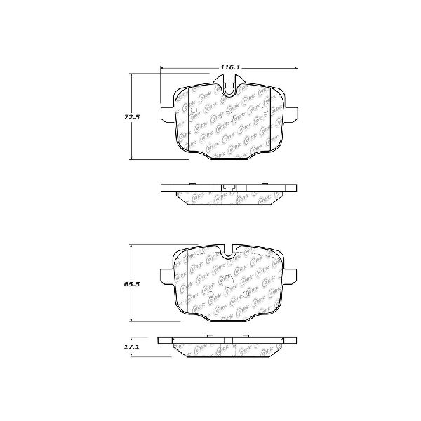 2012-2018 BMW 650i Disc Brake Pad Set - Rear (Centric)