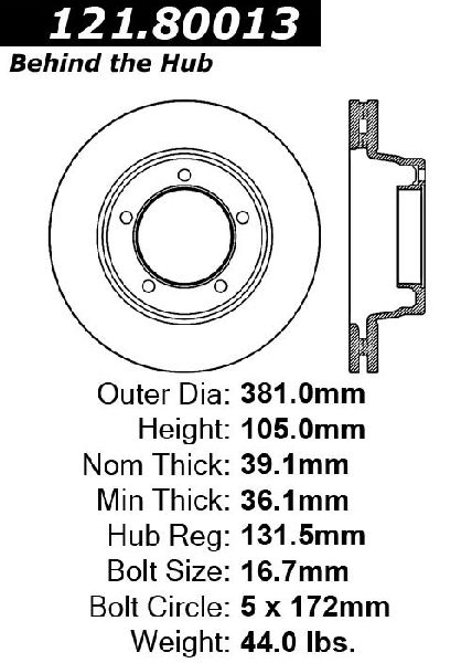 2003-2009 GMC C5500 Topkick Disc Brake Rotor - Front or Rear (Centric)
