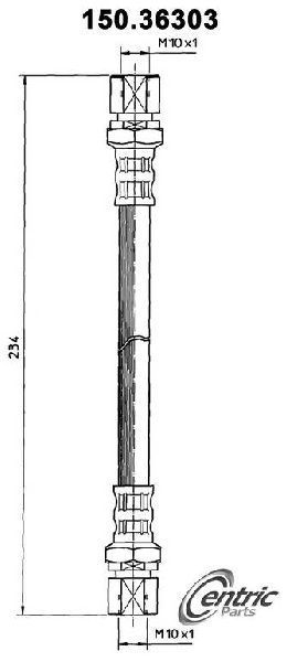 2001-2005 Saturn L300 Brake Hydraulic Hose - Rear (Centric)