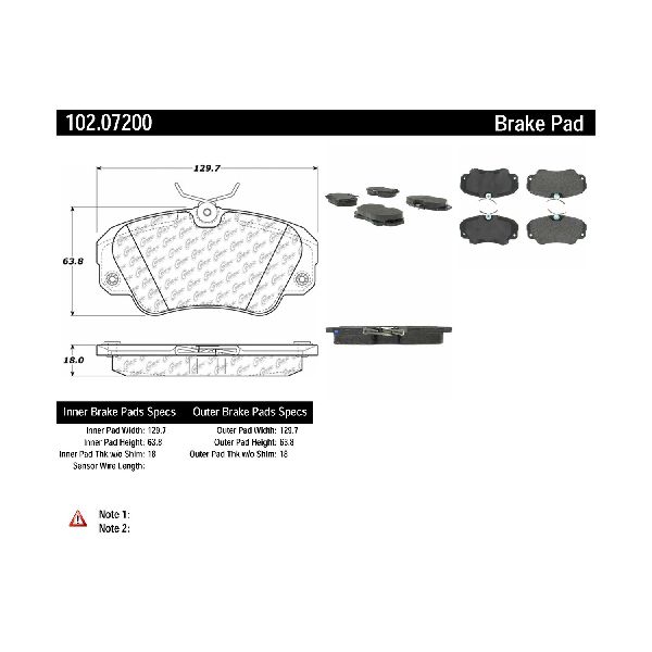 1997-2001 Cadillac Catera Disc Brake Pad Set - Front (Centric)