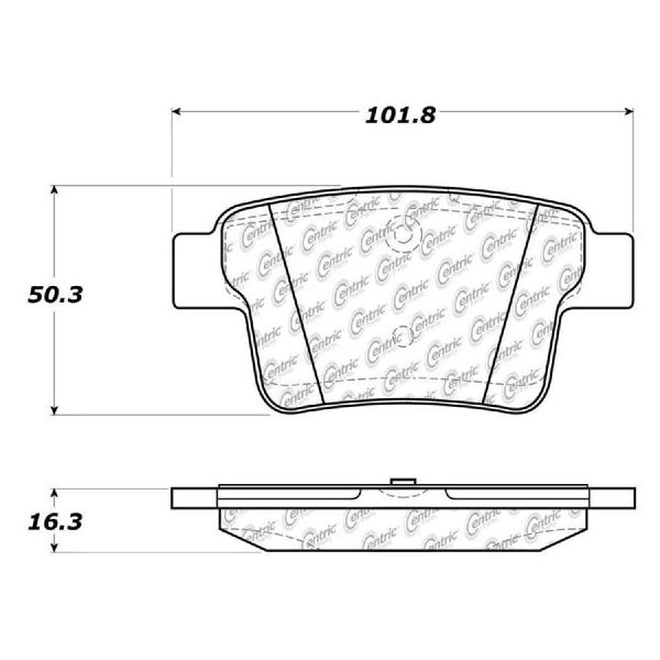 2005-2007 Ford Freestyle Disc Brake Pad Set - Rear (Centric)