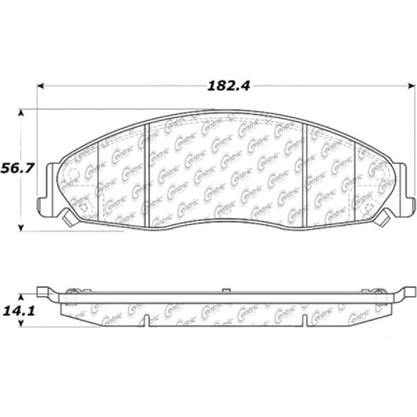 2005-2008 Cadillac STS Disc Brake Pad Set - Front (Centric)