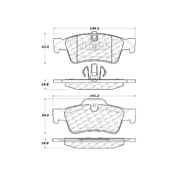 2006-2011 Mercedes-Benz ML350 Disc Brake Pad Set - Rear (Centric)