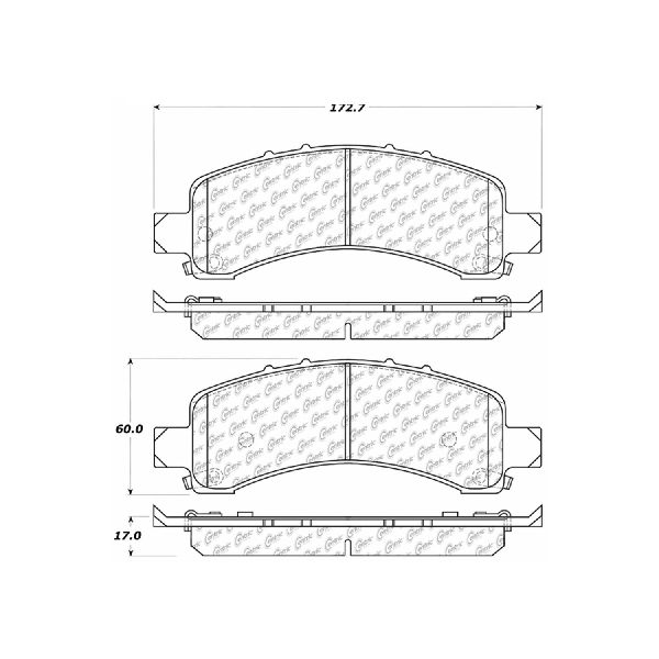2003-2014 Chevrolet Express 1500 Disc Brake Pad Set - Rear (Centric)