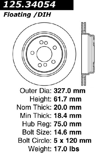 2000-2003 BMW M5 Disc Brake Rotor - Rear (Centric)