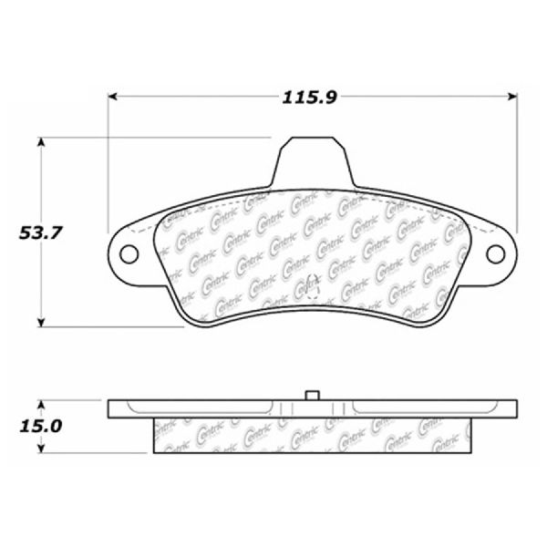 1995-2000 Ford Contour Disc Brake Pad Set - Rear (Centric)