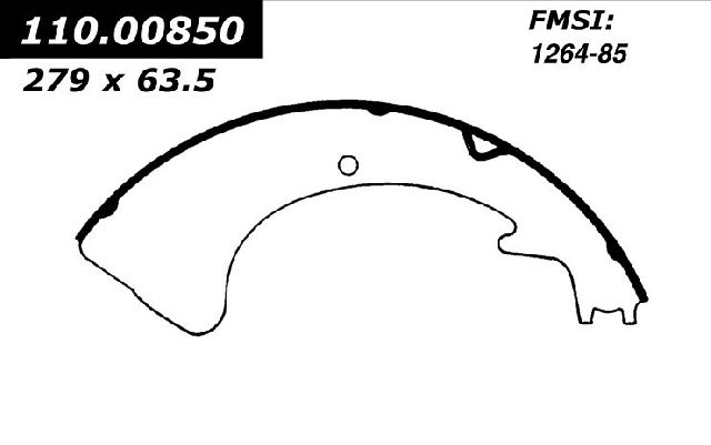 1960-1961 Plymouth Fury Drum Brake Shoe - Front (Centric)