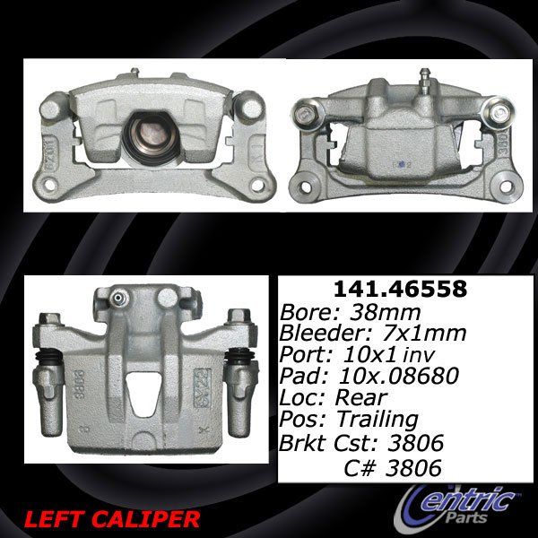 2007-2013 Mitsubishi Outlander Disc Brake Caliper - Rear Left (Centric)
