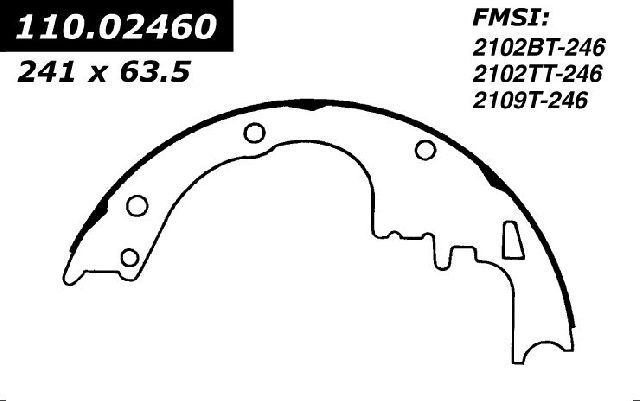 1967-1969 Pontiac Firebird Drum Brake Shoe - Front (Centric)