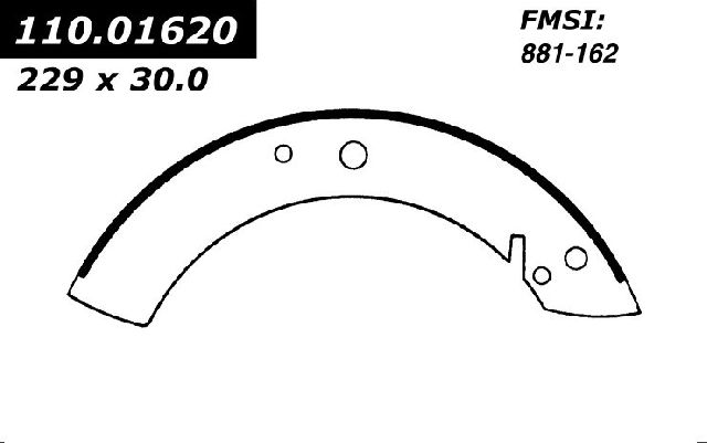 1954-1957 Volkswagen Beetle Drum Brake Shoe - Front or Rear (Centric)
